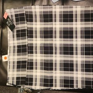 Checked black and white skirt